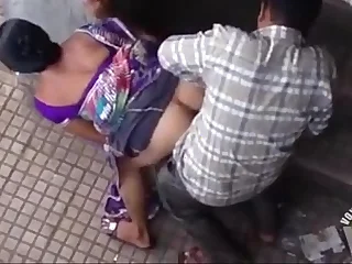 Comely Indian woman has doggystyle lovemaking in public  voyeurstyle.com